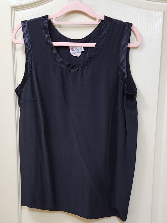 cindy collins Tops - Vintage Cindy Collins Black Sleeveless Blouse